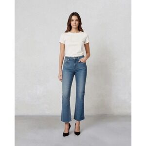 Edwin Jeans Lark Ankle Bootcut With Raw Hem Size 29 Azure Mid Rise EW20921CS